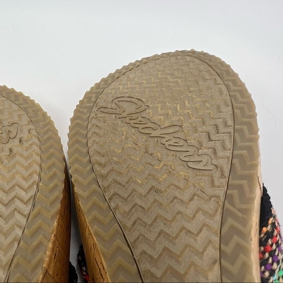 Skechers Cali Size 9 Beverlee Delighted Wedge Vegan Sandals Rainbow Multicolor - Picture 11 of 16